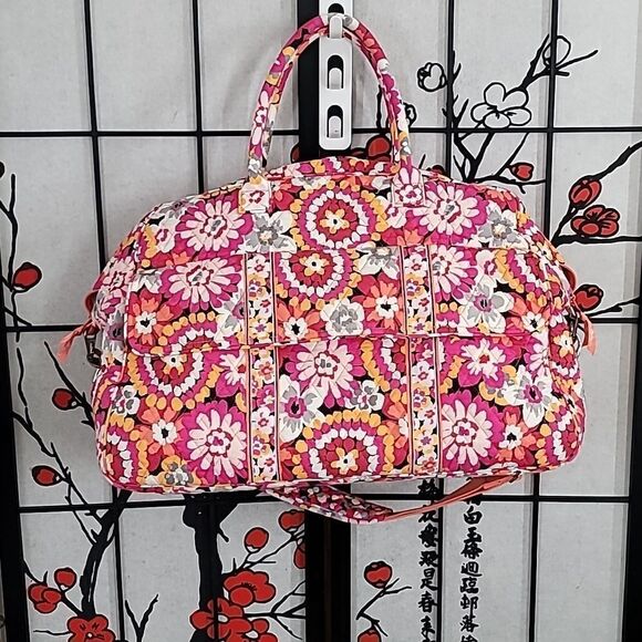 Vera Bradley Grand Traveler Tote Pixie Blooms - Picture 5 of 7